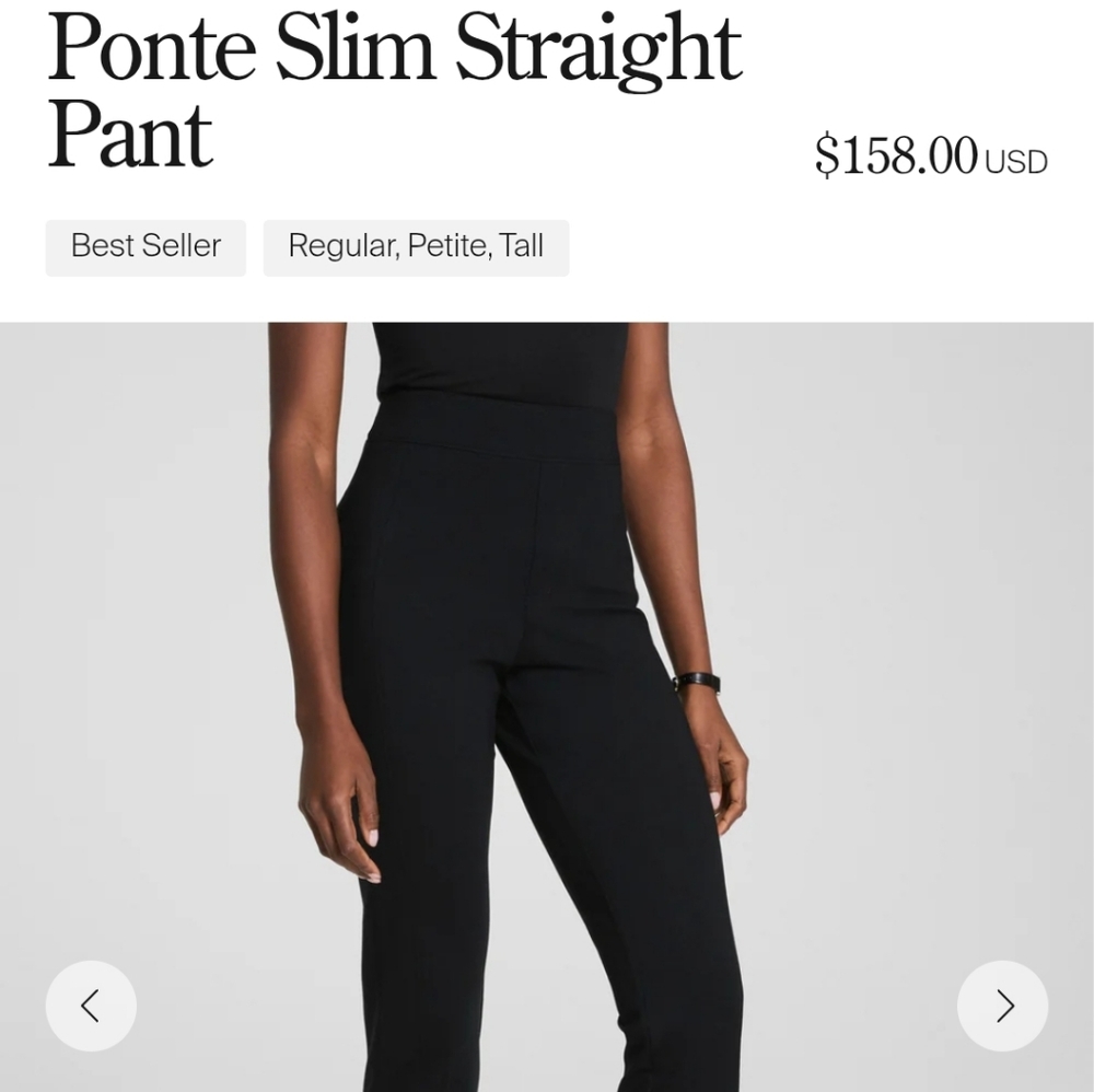 Spanx Shape Wear Black High-Waisted Pants